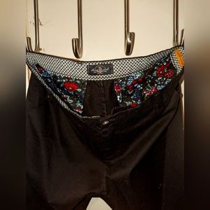 "Across the Pond" black pants, 38/32